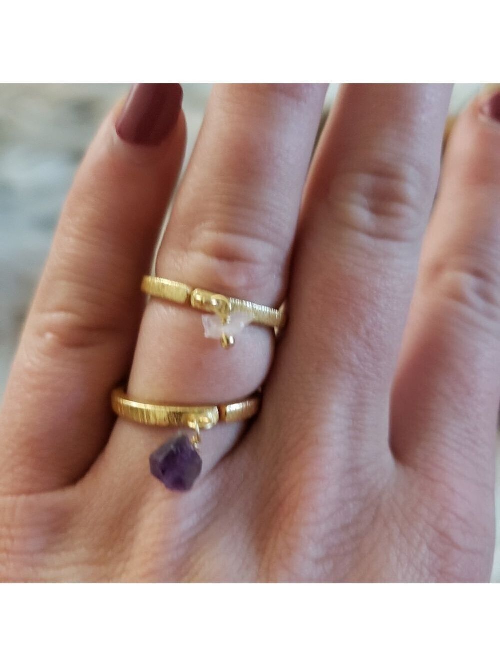 Rose Raval Stacking Ring Gold - Picture 3 of 4